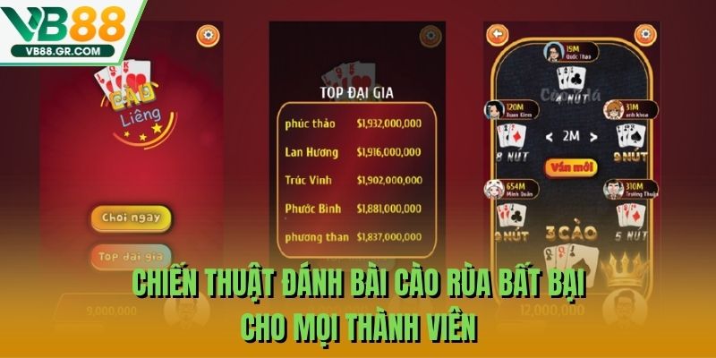 Chiến thuật đánh bài cào rùa bất bại cho mọi thành viên